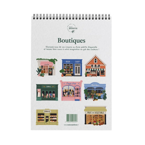 Carnet de coloriage A4 - Boutiques
