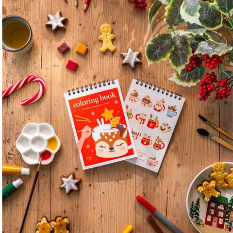 Carnet de coloriage A6 - Noël Gourmand