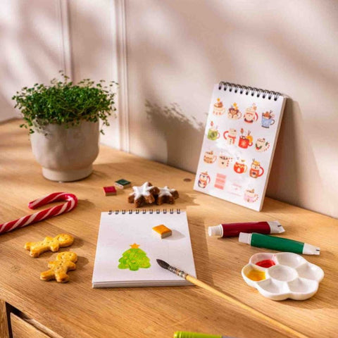 Carnet de coloriage A6 - Noël Gourmand