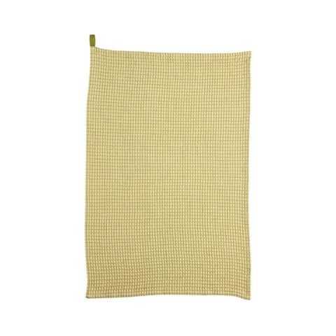 Torchon nid d'abeilles - Bicolore Bergamote