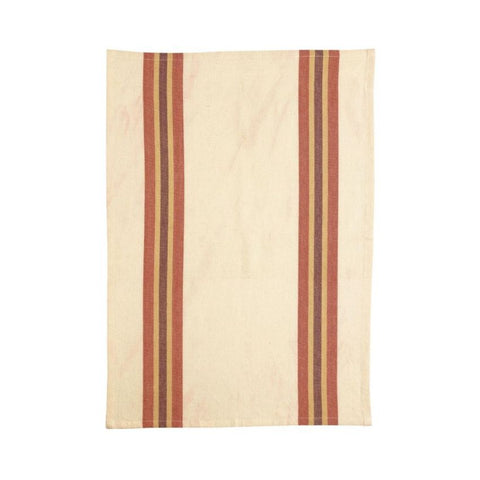 Torchon recyclé Yuna - Terracotta & Naturel