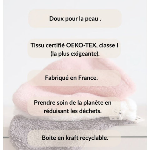 Gant démaquillant à l'eau - Rose