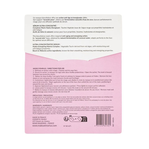 Masque biocellulose "Roulez jeunesse" - Anti-âge & vitalité