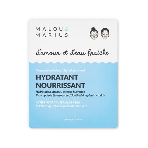 Masque biocellulose "D'amour et d'eau fraîche" - Hydratant & Nourrissant