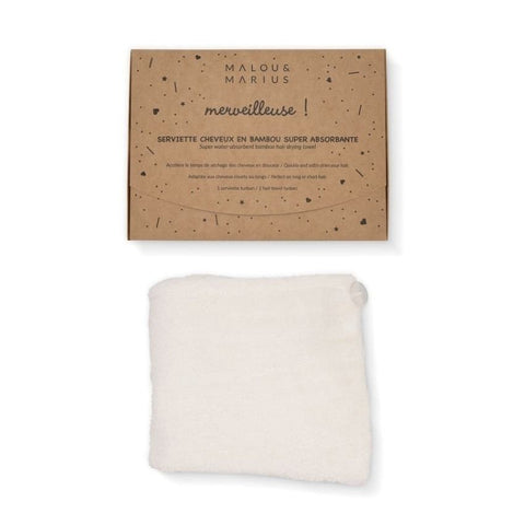 Serviette cheveux en bambou ultra-absorbante