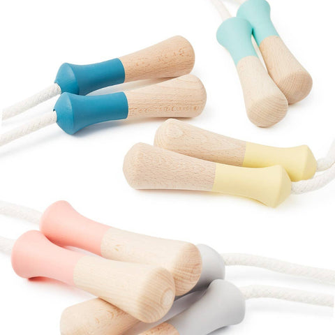 Corde à sauter en bois - Rose