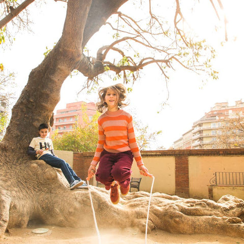 Corde à sauter en bois - Rose