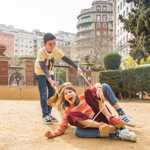 Corde à sauter en bois - Rose