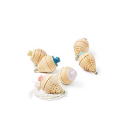 Mini toupie en bois - Corail