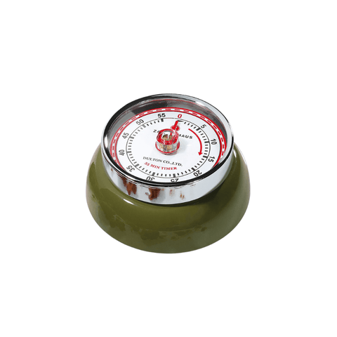 Minuteur mécanique aimanté - Vert Olive - Coutume