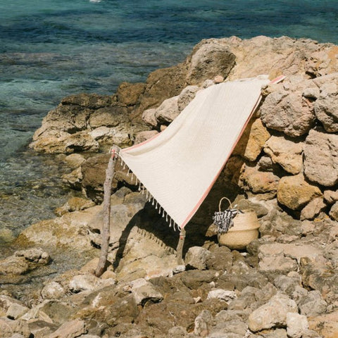 Serviette lin & coton - Bahia Coral