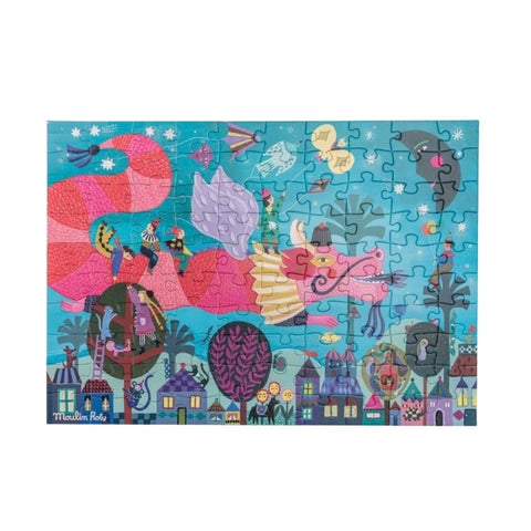 Puzzle 100 pièces - Le Dragon et la lune