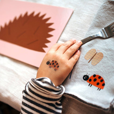 Tatouages bio pour enfants - Coccinelle