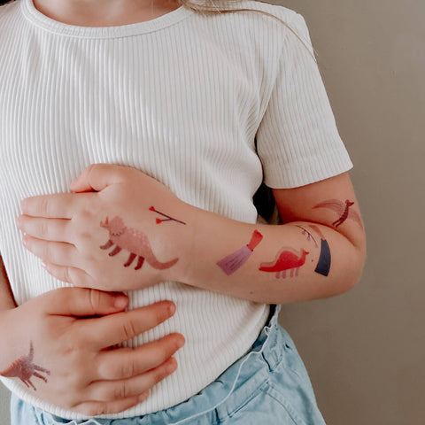 Tatouages bio pour enfants - Dinosaures