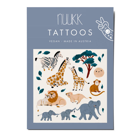 Tatouages bio pour enfants - Safari