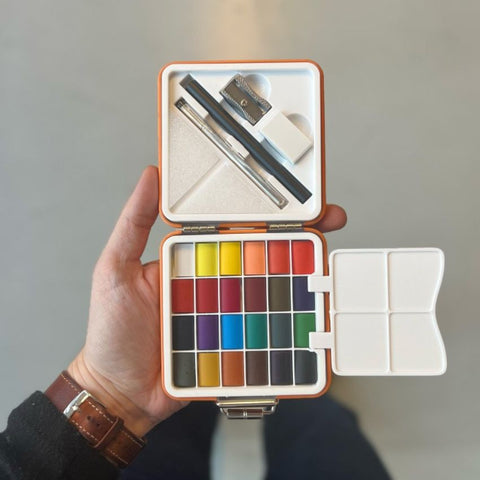Kit d'aquarelle de voyage - Orange