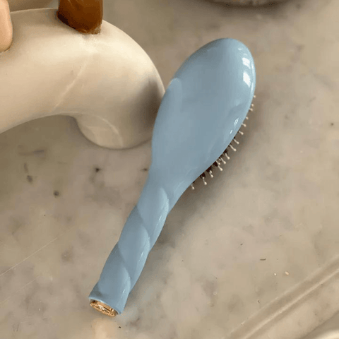 Petite Brosse À Cheveux "L'Indispensable Douceur" N.03 - Bleu ciel - Coutume