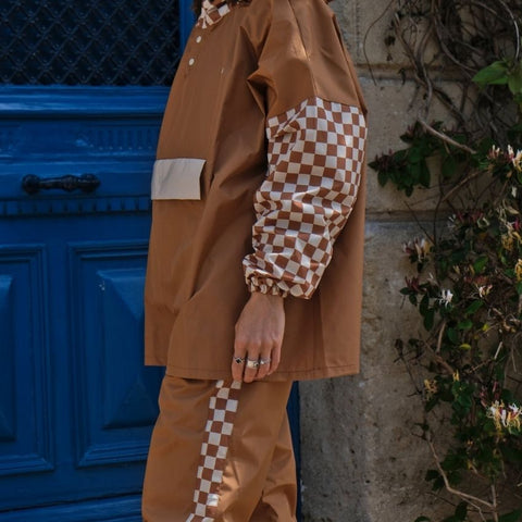 Pantalon de pluie - Damiers Marron