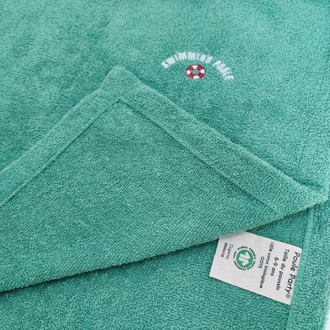 Poncho de bain enfant menthe citron