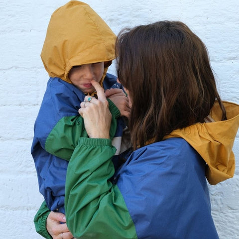 Poncho de pluie long - Ash Blue