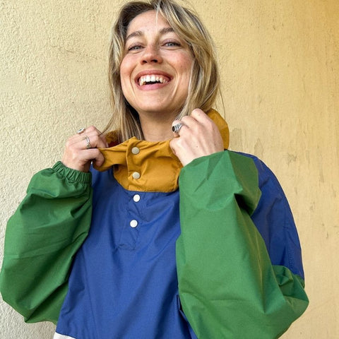 Poncho de pluie long - Ash Blue