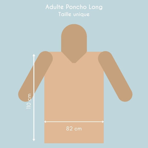 Poncho de pluie long - Damiers Kaki