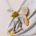 Brosse À Cheveux Bébé en Poils De Chèvre & Bois D'Olivier Redecker