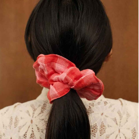 Chouchou Vichy rose / rouge