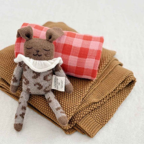 Lange - Bianca Vichy Rouge / Rose - 70x70 cm