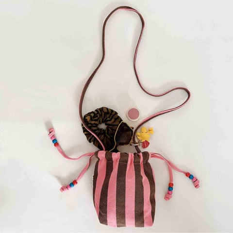 Sac - Billie rayures tennis funky pink / olive