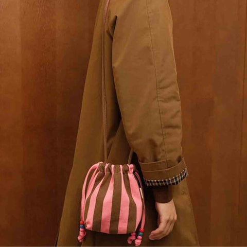 Sac - Billie rayures tennis funky pink / olive