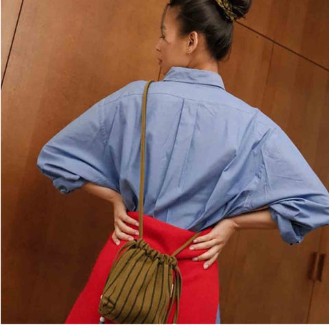 Sac - Billie rayures tennis olive