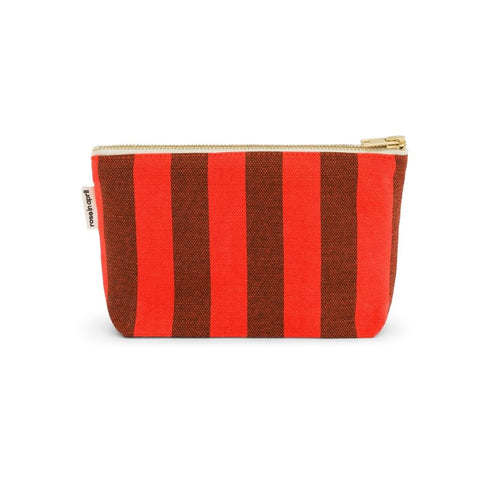 Pochette - Sofia rayures brown / tomato