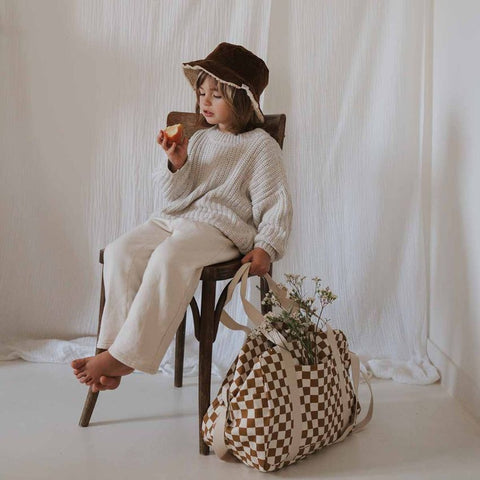 Sac à langer & week-end - Raphaël Damier Caramel