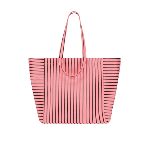 Sac cabas - Elisa rayures tennis Funky Pink