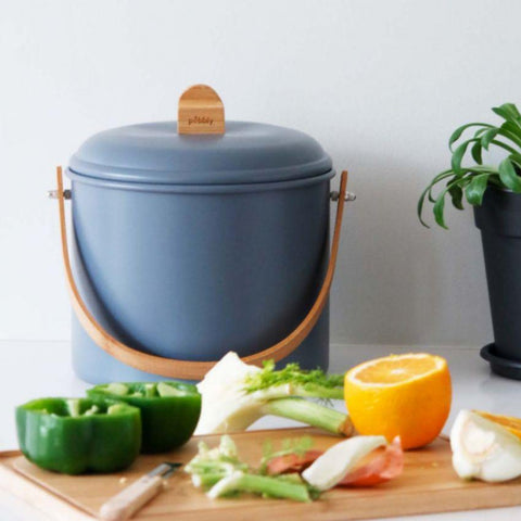 Seau À Compost D'intérieur - 7 Litres - Ardoise - Coutume