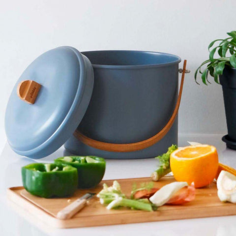 Seau À Compost D'intérieur - 7 Litres - Ardoise - Coutume