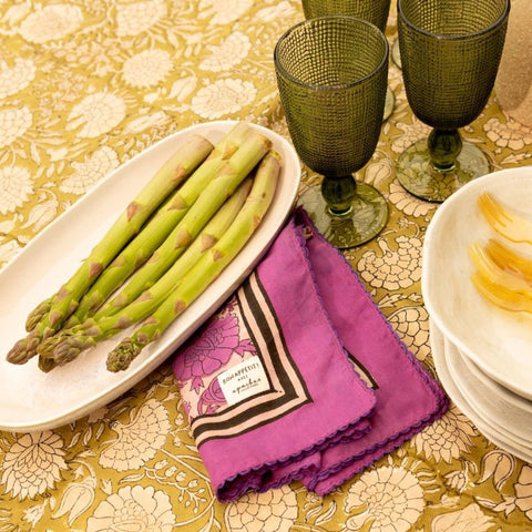 Serviette de Table Biriani - Pallavi Fuchsia