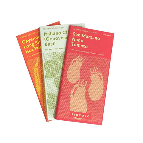 Set de 3 sachet de graines pour sauce tomate Piccolo