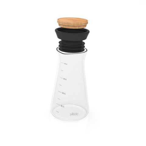 Shaker À Vinaigrette en verre et bambou Pebbly