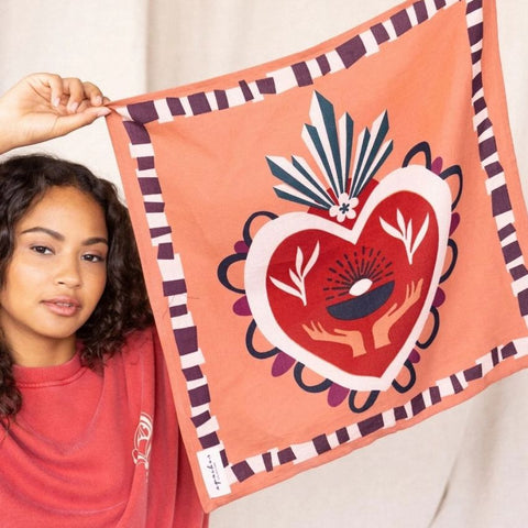 Small Foulard Manika - Corazon Rust