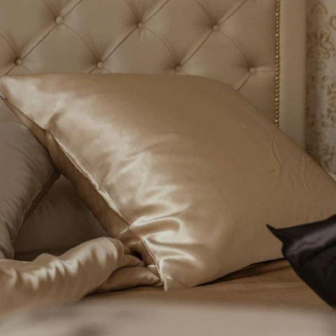 Taie D'oreiller Carrée Pure Soie - Champagne Emily's Pillow