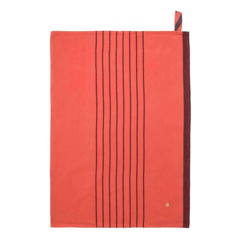 Torchon en coton bio Piero - Corail