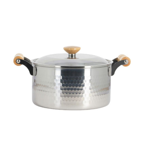 Marmite Japonaise En Inox Martelé - 24cm