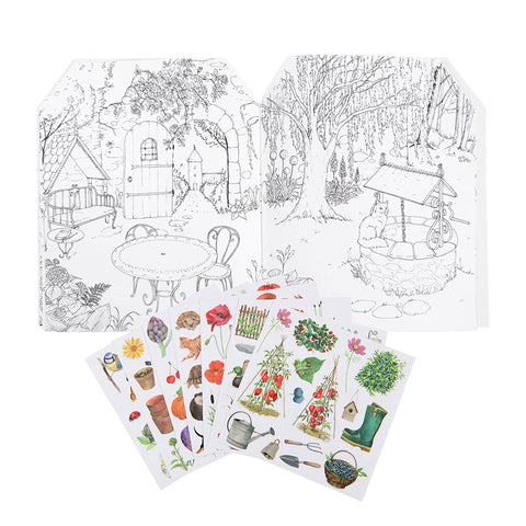 Cahier De Coloriage Et Stickers "Le Jardinier"