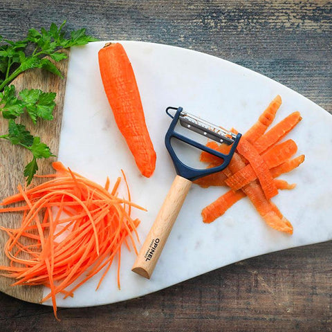 Éplucheur microdenté + julienne T Duo Bois Marine Opinel