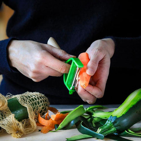 Éplucheur microdenté + julienne T Duo Bois vert Opinel