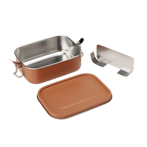 Boîte à goûter ou déjeuner en inox terracotta Haps Nordic
