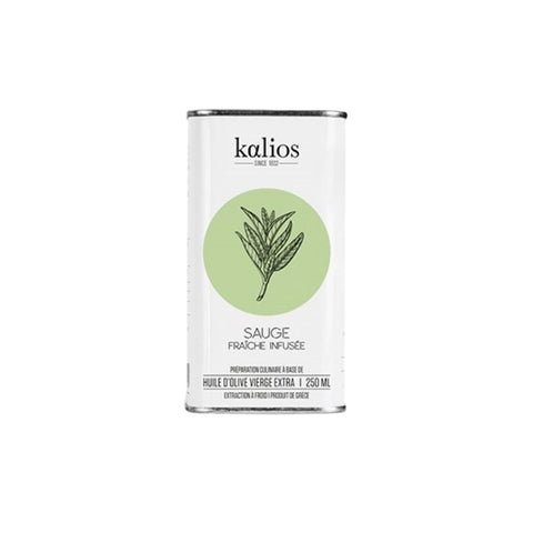 Huile d'olive infusée à la sauge 250ml Kalios