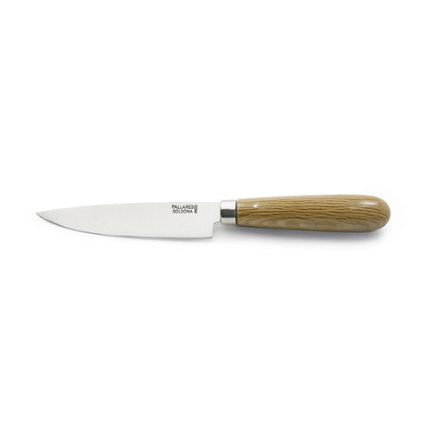 Couteau d'office et de table manche en chêne et lame inox 12cm Pallarès Solsona